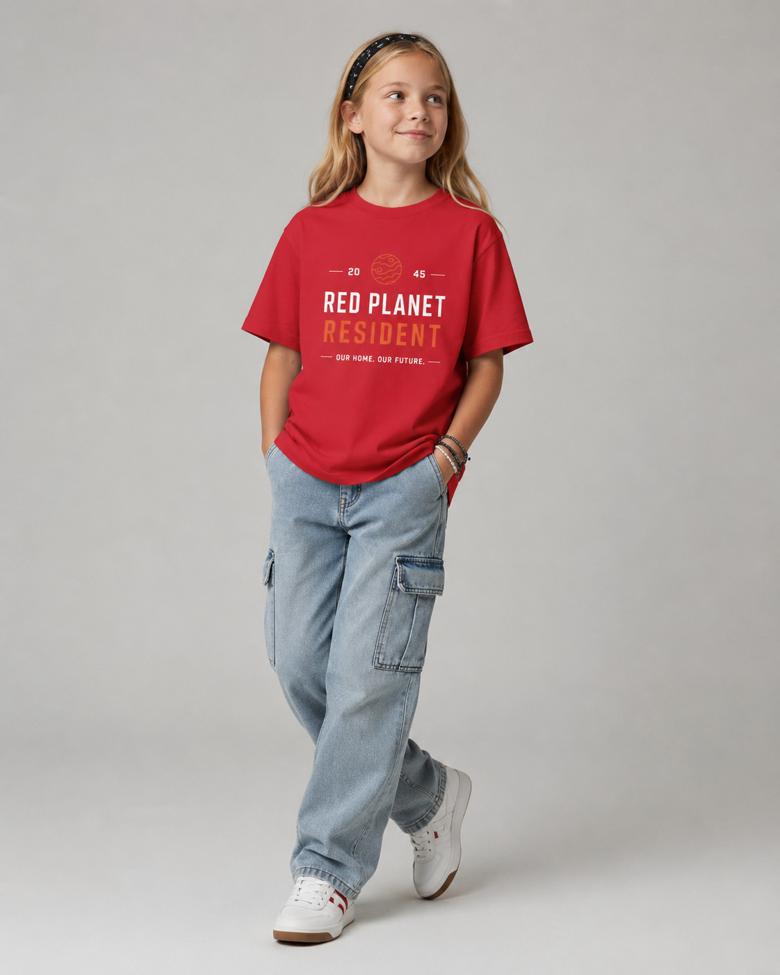 RED PLANET RESIDENT Youth T-Shirt Printify