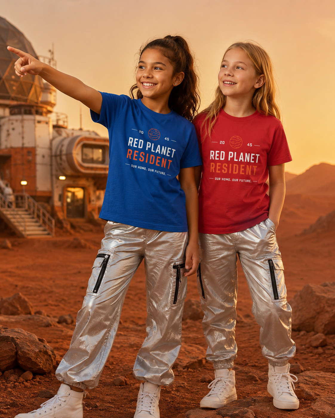 RED PLANET RESIDENT Youth T-Shirt Printify