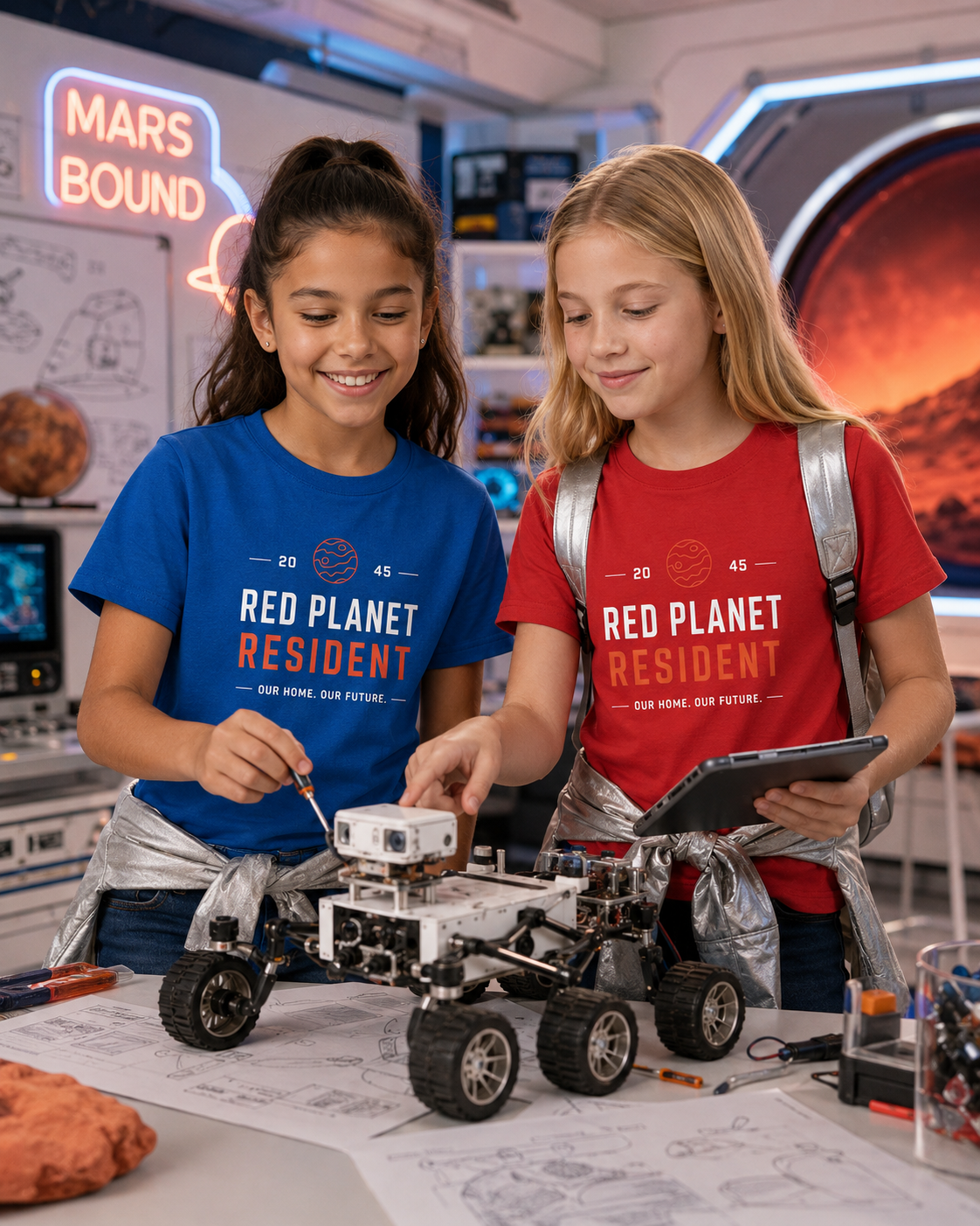 RED PLANET RESIDENT Youth T-Shirt Printify