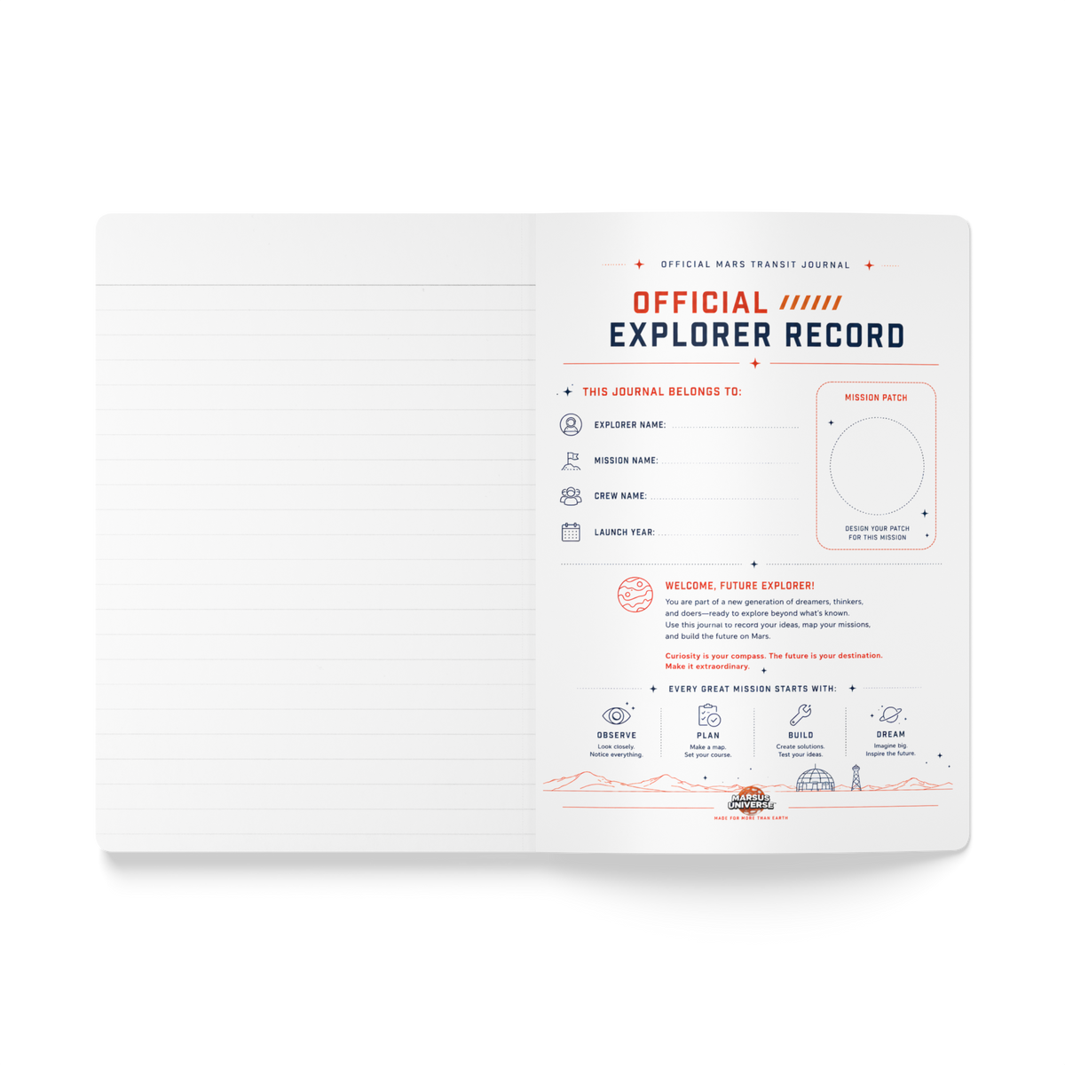 Mars Bound Softcover Notebook Printify
