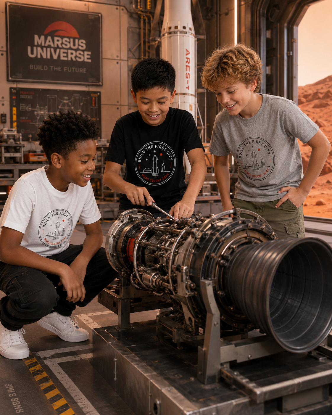 BUILD THE FIRST CITY Youth T-Shirt Printify