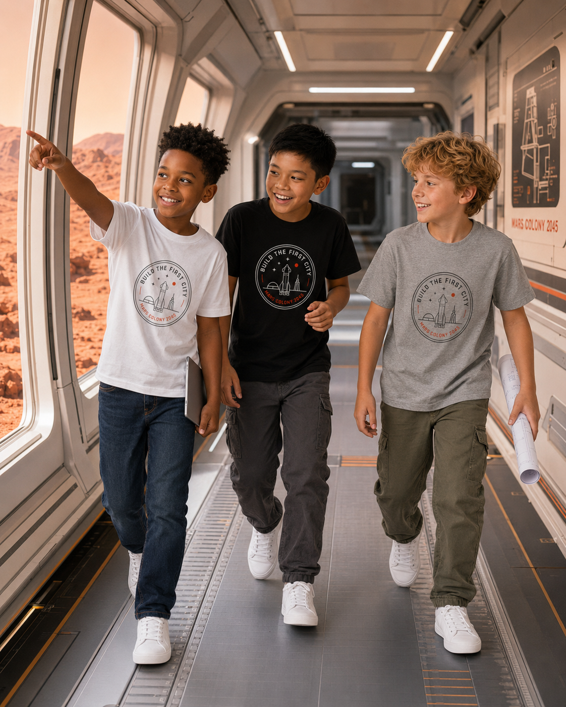BUILD THE FIRST CITY Youth T-Shirt Printify